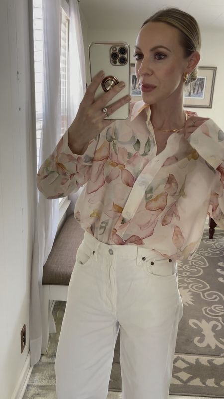 Floral blouse under $30 and still fully stocked - this is a shirt you can dress up for work or down with denim for the weekend 

#LTKfindsunder50 #LTKworkwear #LTKstyletip