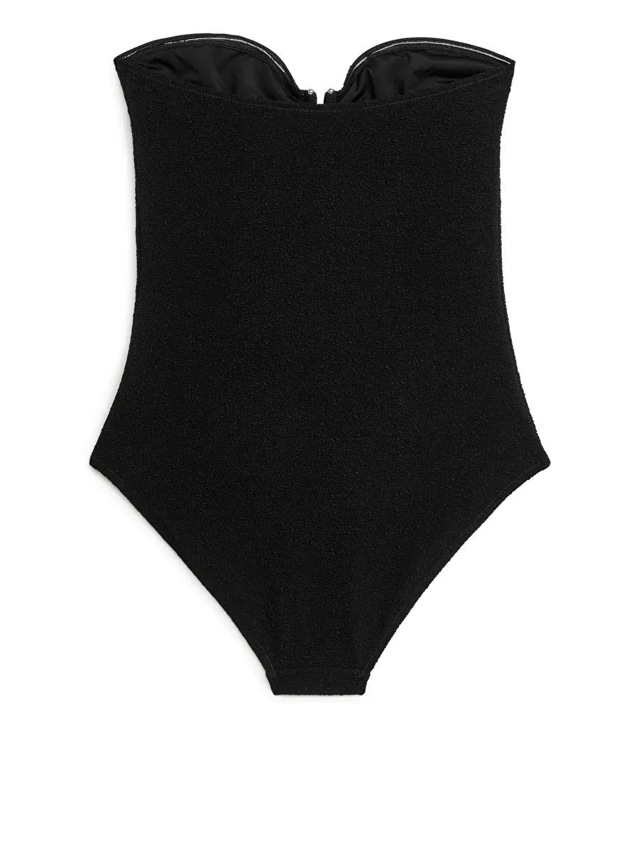 Textured Bandeau Swimsuit | ARKET (US&UK)