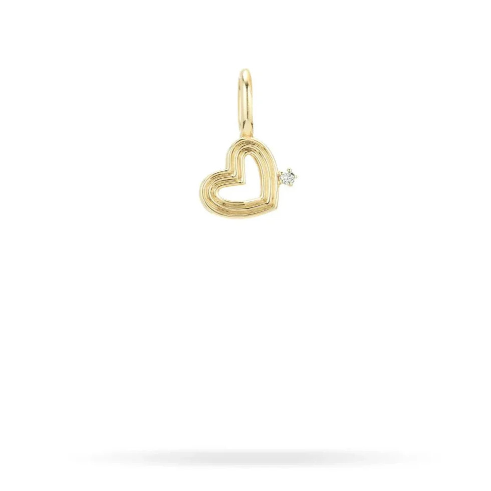 Groovy Mini Diamond Heart Charm | Milestones by Ashleigh Bergman