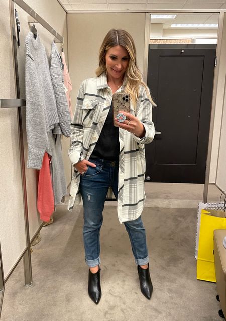 Thread & supply fleece shacket. This is so soft, has pockets and would also be great with leggings. I’m in the xs. Veronica beard leather booties are a splurge but so comfy! Fit is tts. 

Nordstrom anniversary sale, fall outfit

#LTKxNSale #LTKsalealert #LTKshoecrush