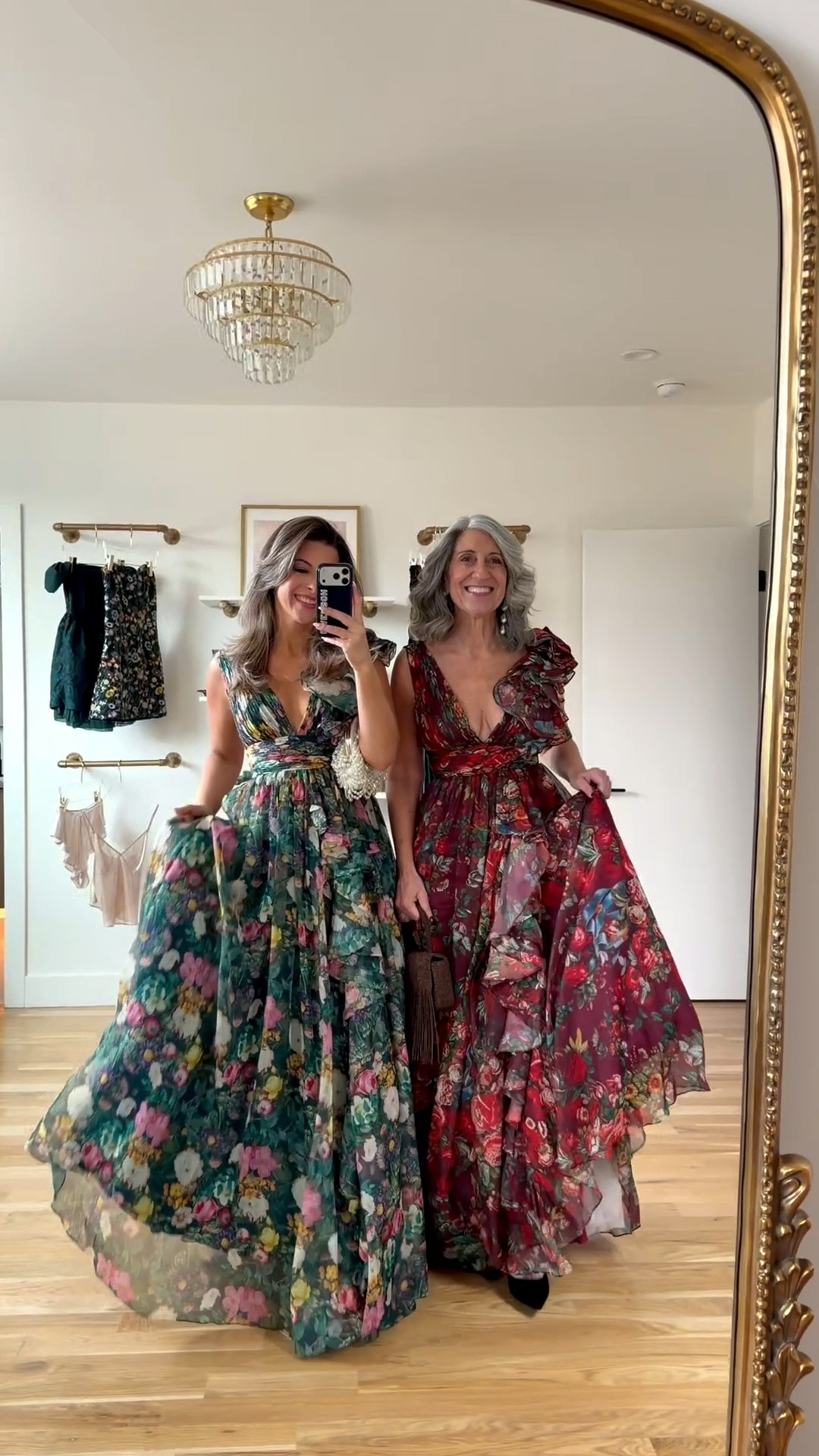 If you’ve been looking for that one "unicorn" dress that works for literally every formal event on your calendar, this is it. 

There is something so incredibly flattering about the way this pleated bodice gives you structure and support while those airy chiffon ruffles do all the work. It’s the kind of dress that makes you want to twirl the second you put it on.

The wide straps are a total win because they offer that extra bit of security and coverage, making it a dream for almost every body type. 

Whether you're drawn to the deep, moody wine floral or the fresh garden green, the print quality is stunning and looks so expensive in person. Comes in so many other color ways also! It’s lightweight, movement-friendly, and perfect for dancing the night away without a second thought.

Fit Note: This one runs beautifully true to size and the A-line cut is very forgiving through the hips. It’s a classic investment piece you’ll reach for year after year.

👯‍♀️ Send this to a friend (or your sister!) who has a wedding coming up—she will thank you for finding her "The One."

special occasion style feminine flowy silhouette botanical print designer gown elegant luxury wardrobe black tie gala outfit

#MacDuggal #WeddingGuestDress #FormalGown #FloralMaxi #MotherOfTheBride #EveningGown

#LTKOver40 #LTKMidsize #LTKWedding