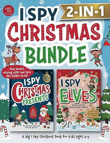 I Spy 2-in-1 Christmas Bundle: Find Santa’s Missing Gifts and Spot the Hidden Elves! A Big I Sp... | Amazon (US)