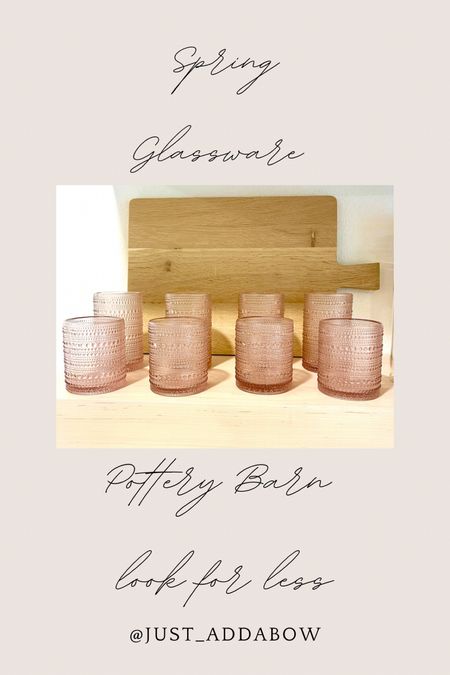 Pottery Barn Dupe 
Pink Glassware
Spring dishes 
Pink cups 
 


#LTKSeasonal #LTKfindsunder50 #LTKhome