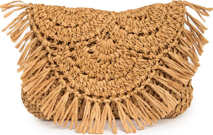 URBAN EXPRESSIONS Straw Woven Foldover Clutch | Nordstrom Rack