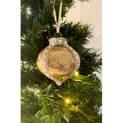 Champagne Metallic Ornament Collection- Stunning Champagne Gold Glam Ornament embellished with Diamond Crystals | Wayfair North America