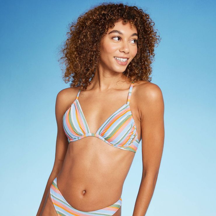 Women's Underwire Bikini Top - Wild Fable™ Multi Lurex Stripe | Target