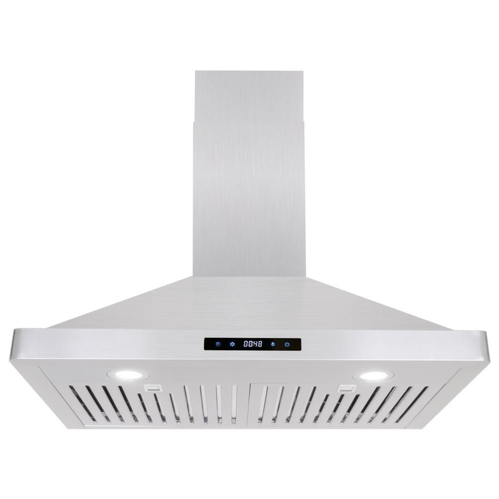 Cosmo 30 in. Ducted Wall Mount Range Hood in Stainless Steel with Touch Controls, LED Lighting and P | Home Depot
