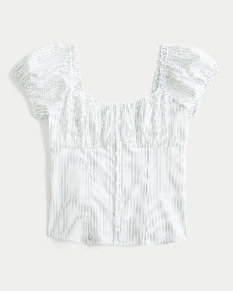 Voile Button-Through Blouse | Hollister (US)
