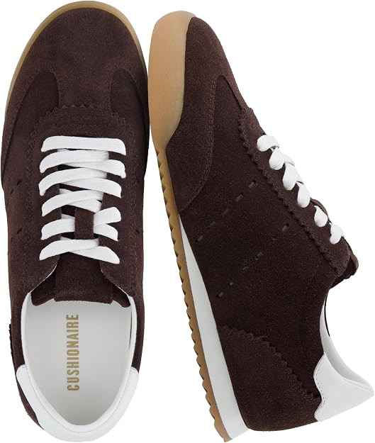 CUSHIONAIRE Topcat Genuine Leather Suede Sneakers for Women, Lightweight Everyday Casual Womens S... | Amazon (US)