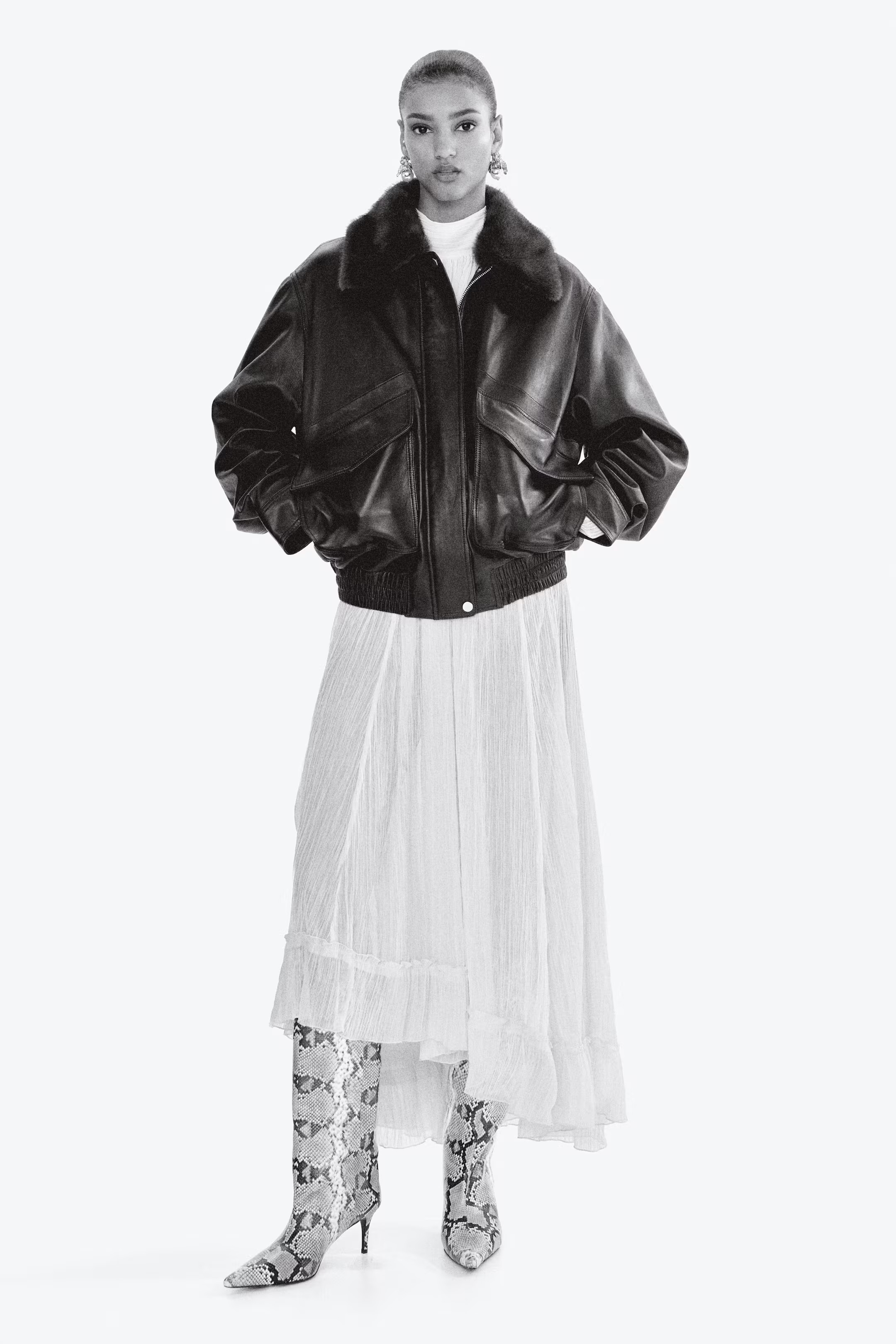 Oversized leather jacket | H&M (UK, MY, IN, SG, PH, TW, HK)