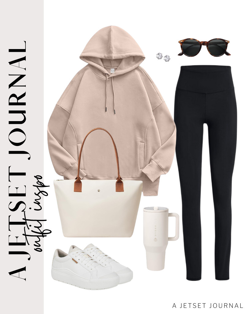 A neutral tone for your oversized hoodie pairs well with your high-waisted leggings. I love pairing it with Dr. Scholl’s Time Off Sneakers and a nylon tote bag for my essentials. 

 #LTKSeasonal #LTKSaleAlert #LTKTravel