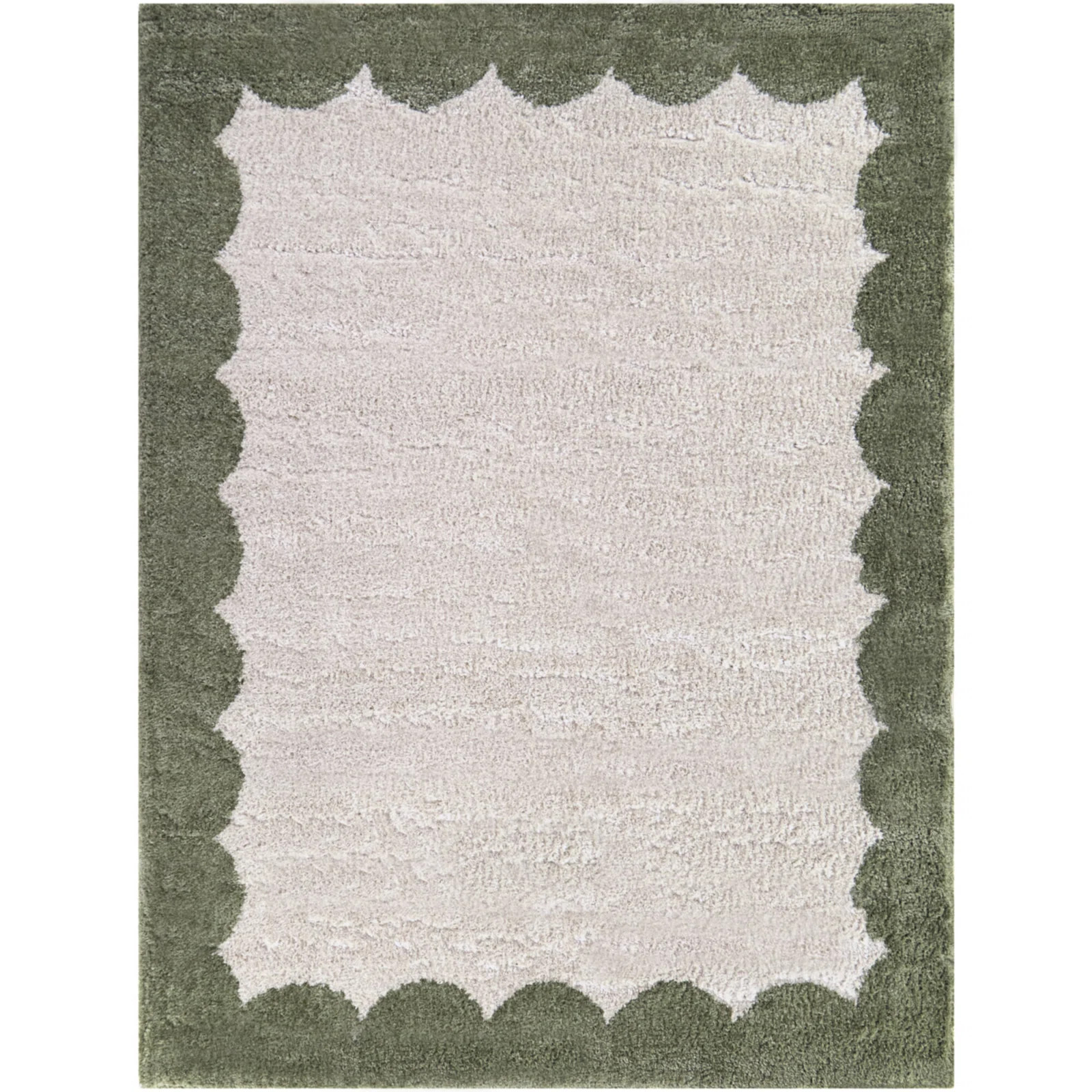 Sherise Green Modern Border Area Rug | Wayfair North America