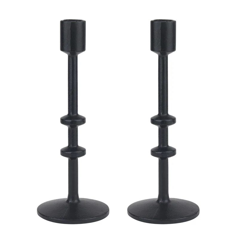 Jhara 9'' H Iron Tabletop Candlestick | Wayfair North America