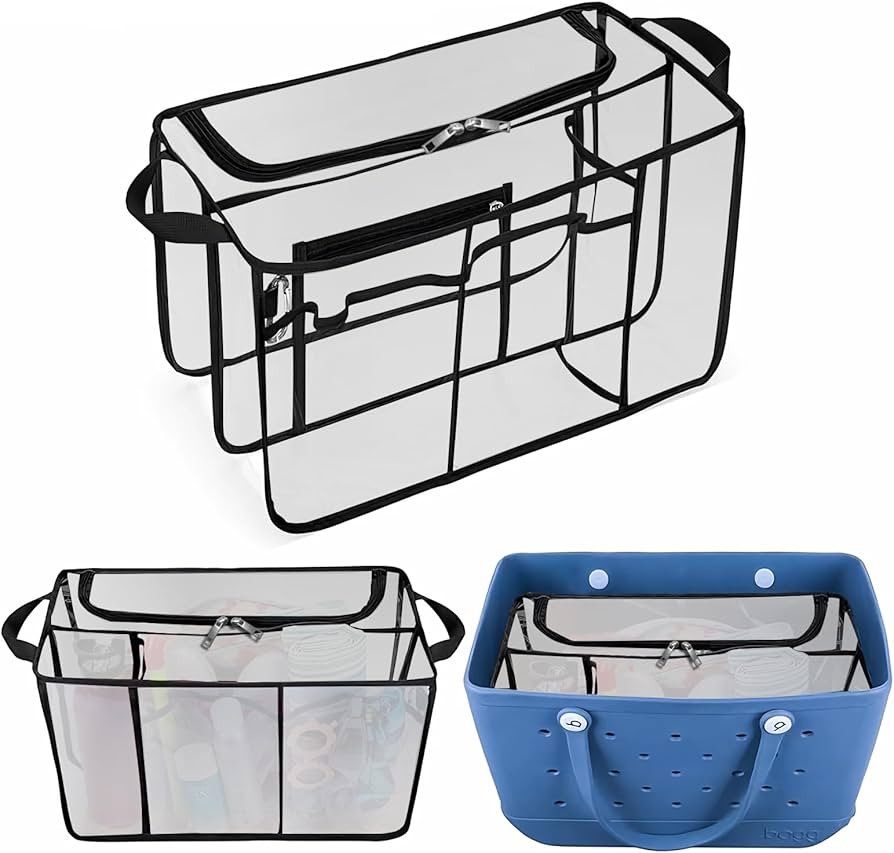Beach Bag Organizer Insert Compatible for Bogg Bag X Large, Waterproof Translucent Frosted Beach ... | Amazon (US)