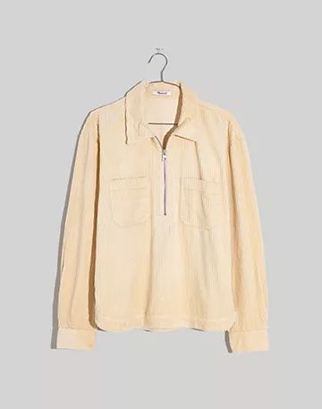 Corduroy Half-Zip Sweatshirt | Madewell