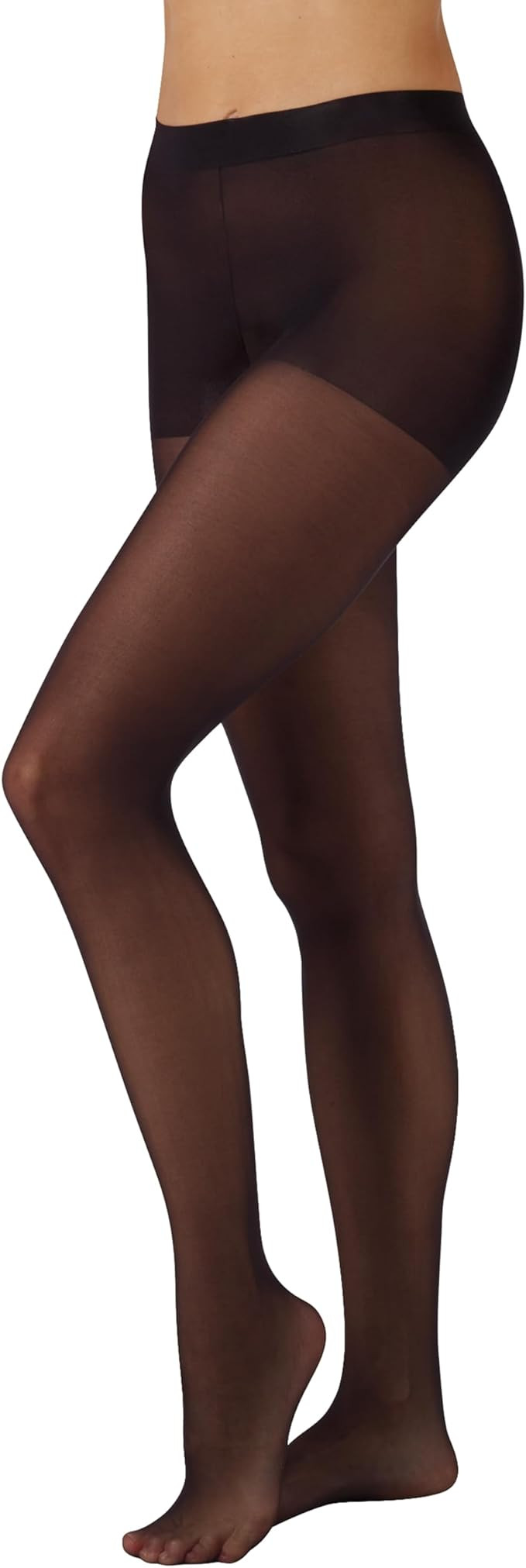 L'eggs Casual Women's Seasonless Tights for Year Round Wear, Same to Waist, Sheer Toe, Black | Amazon (US)