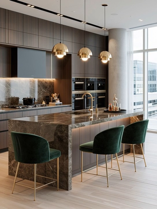Your kitchen island doesn't need a renovation. It may just need two beautiful upgrades.

If your kitchen feels like it's missing something, start with the pieces you interact with every day. A pair of emerald velvet bar stools instantly adds warmth, texture, and a rich pop of color, while a brushed gold faucet brings timeless elegance to one of the hardest-working areas of your home.

Together, these two simple changes can completely transform the look of your kitchen island without replacing cabinets or countertops.

The emerald velvet softens the clean lines of a modern kitchen. The gold faucet catches the light and quietly ties together your lighting, hardware, and accessories. It's a simple formula that creates a space that feels custom, balanced, and beautifully designed.

Browse our curated collection of velvet bar stools and brushed gold kitchen faucets to create your own version of this timeless look.

Because the most elegant kitchens aren't always the newest—they're the most thoughtfully curated.

#KitchenIsland #VelvetBarStools #GoldFaucet #ElegantAndDriven 

 #LTKHome