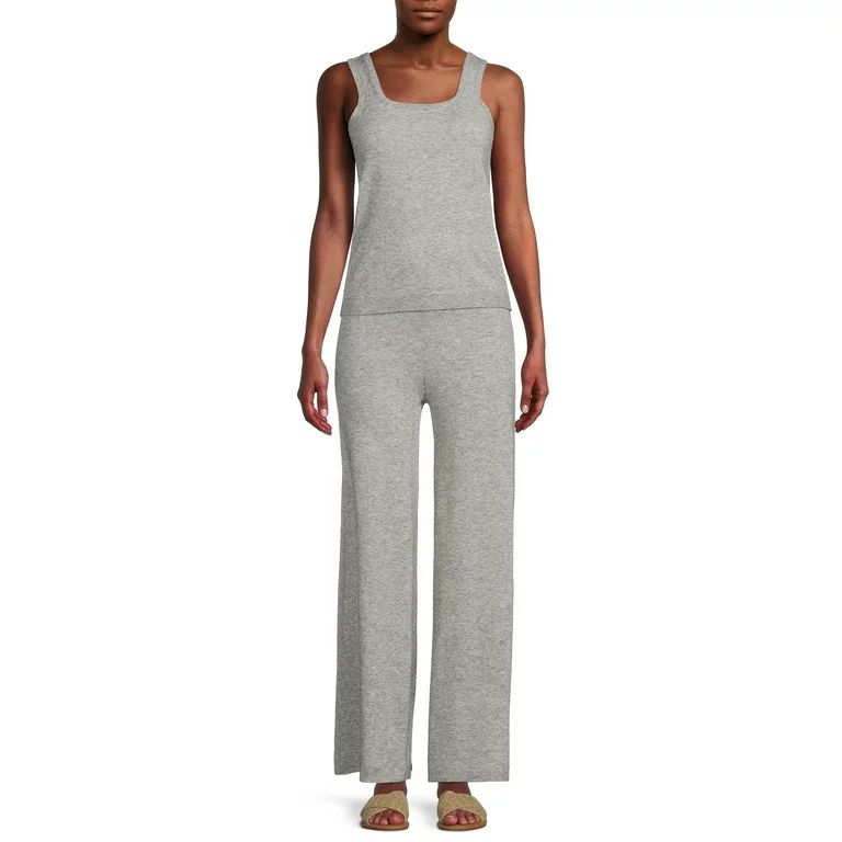 Time And Tru Women's Sweater Tank Pant Set | Walmart (US)