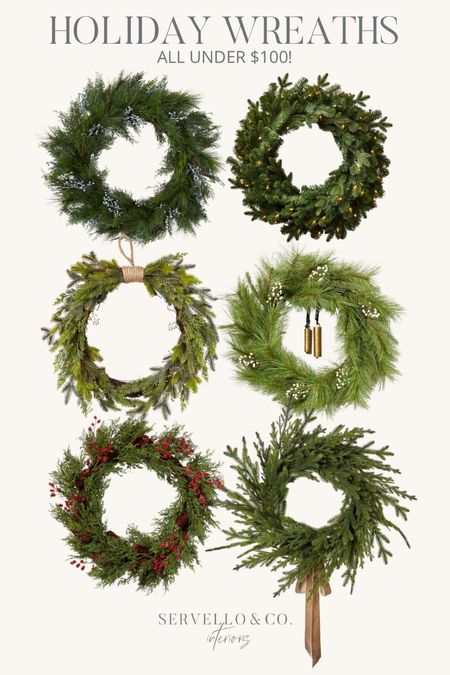 Christmas wreaths 
Affordable faux wreaths 

#LTKSeasonal #LTKhome #LTKHolidaySale