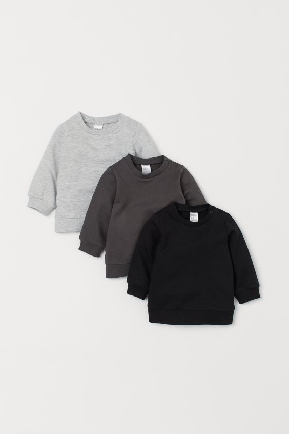 3-pack Cotton Sweatshirts | H&M (US + CA)