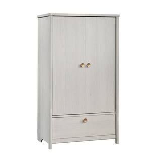 Dover Edge Glacier Oak Armoire with Drawer 60.039 in. x 21.181 in. x 34.173 in. | The Home Depot