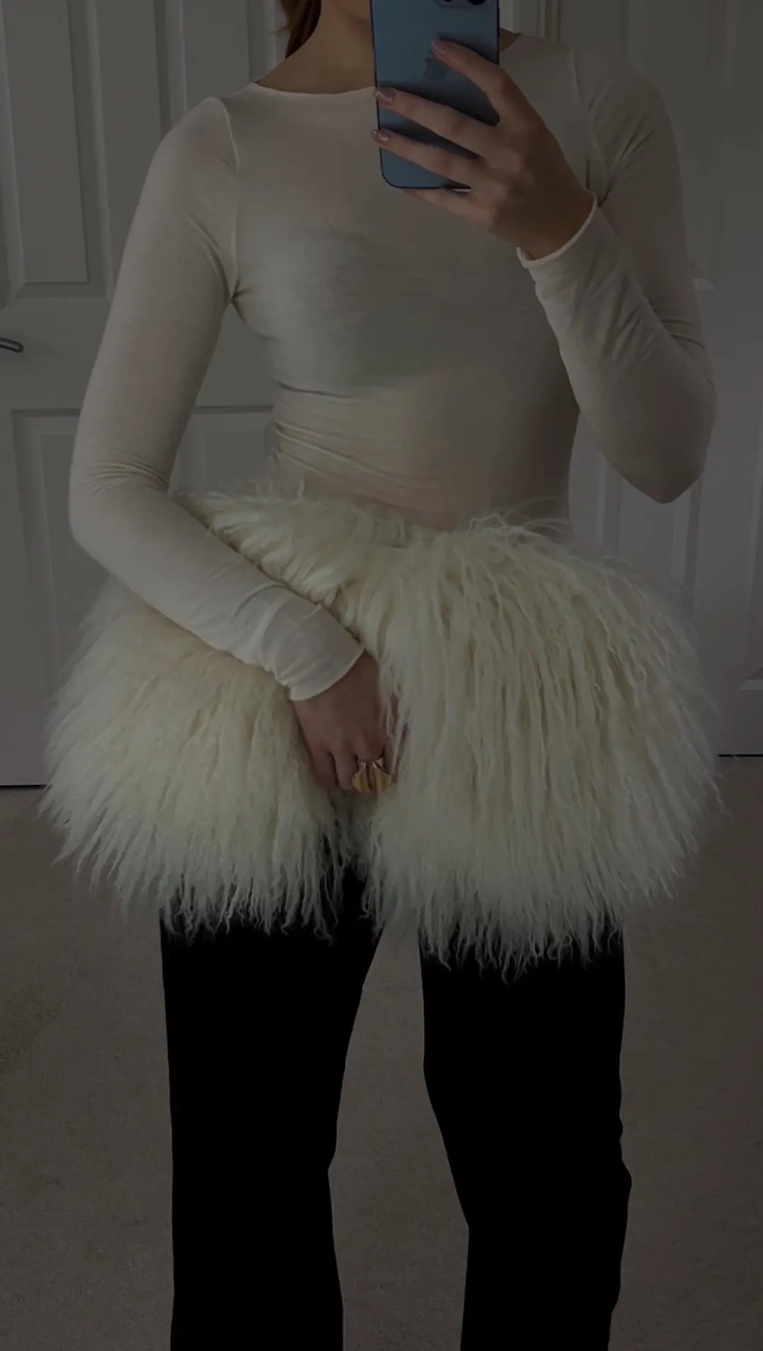 100% Mongolian Sheepskin Clutch Bag - Etsy | Etsy (US)