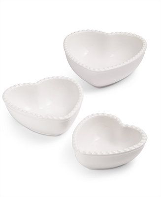 Martha Stewart Collection Heart Nesting Bowls, Set of 3, Created for Macy's & Reviews - Serveware... | Macys (US)