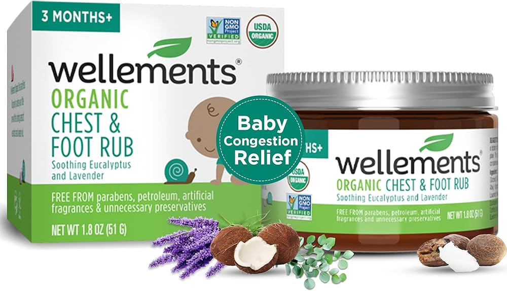 Wellements Organic Baby Chest & Foot Rub for 3 Months+ (1.8 Fl Oz) | Soothes & Comforts | Baby co... | Amazon (US)