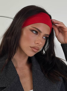 The Juney Headband Bold Red | Princess Polly US