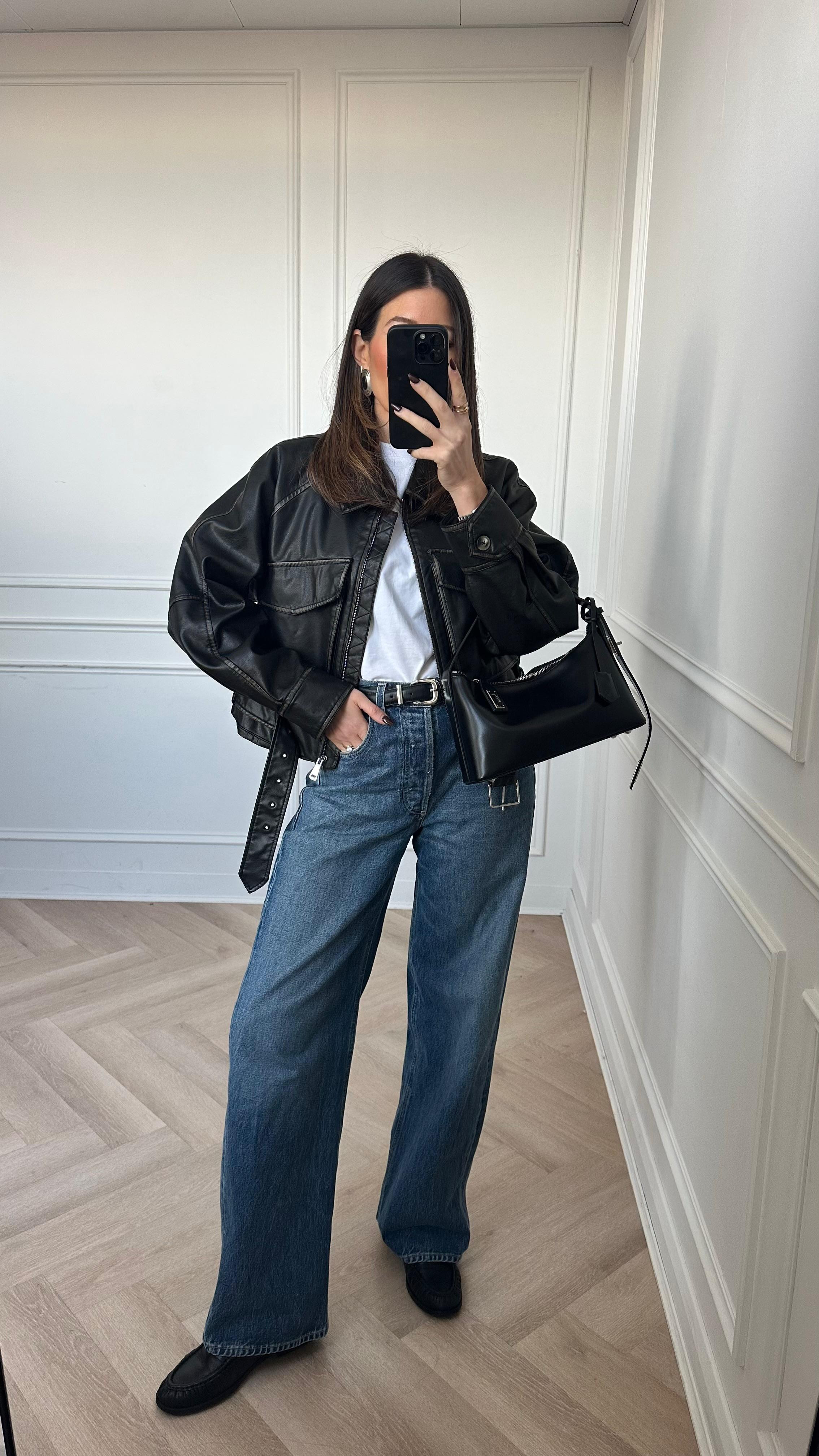 Denim and faux leather jacket styling... 

 #LTKuk #LTKwinter #LTKstyletip