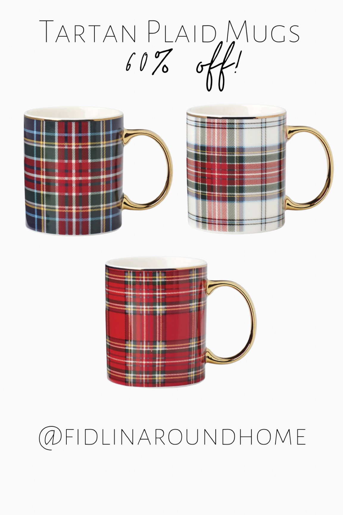 Gorgeous tartan plaid coffee mugs - great for gifts! 60% off!!

#LTKGiftGuide #LTKSeasonal #LTKHoliday