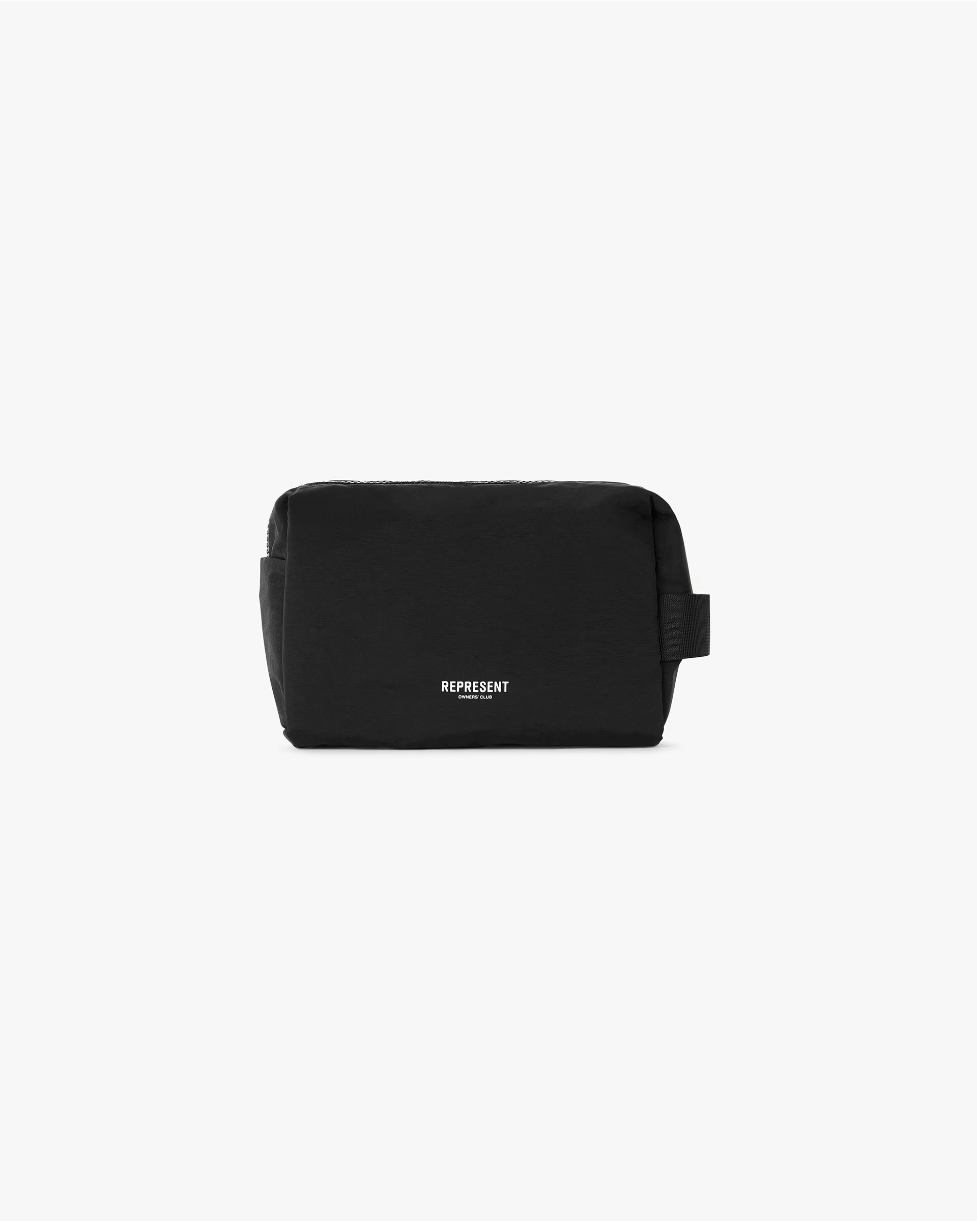 Micro Owners Club Nylon Wash Bag - Jet Black | Represent UK