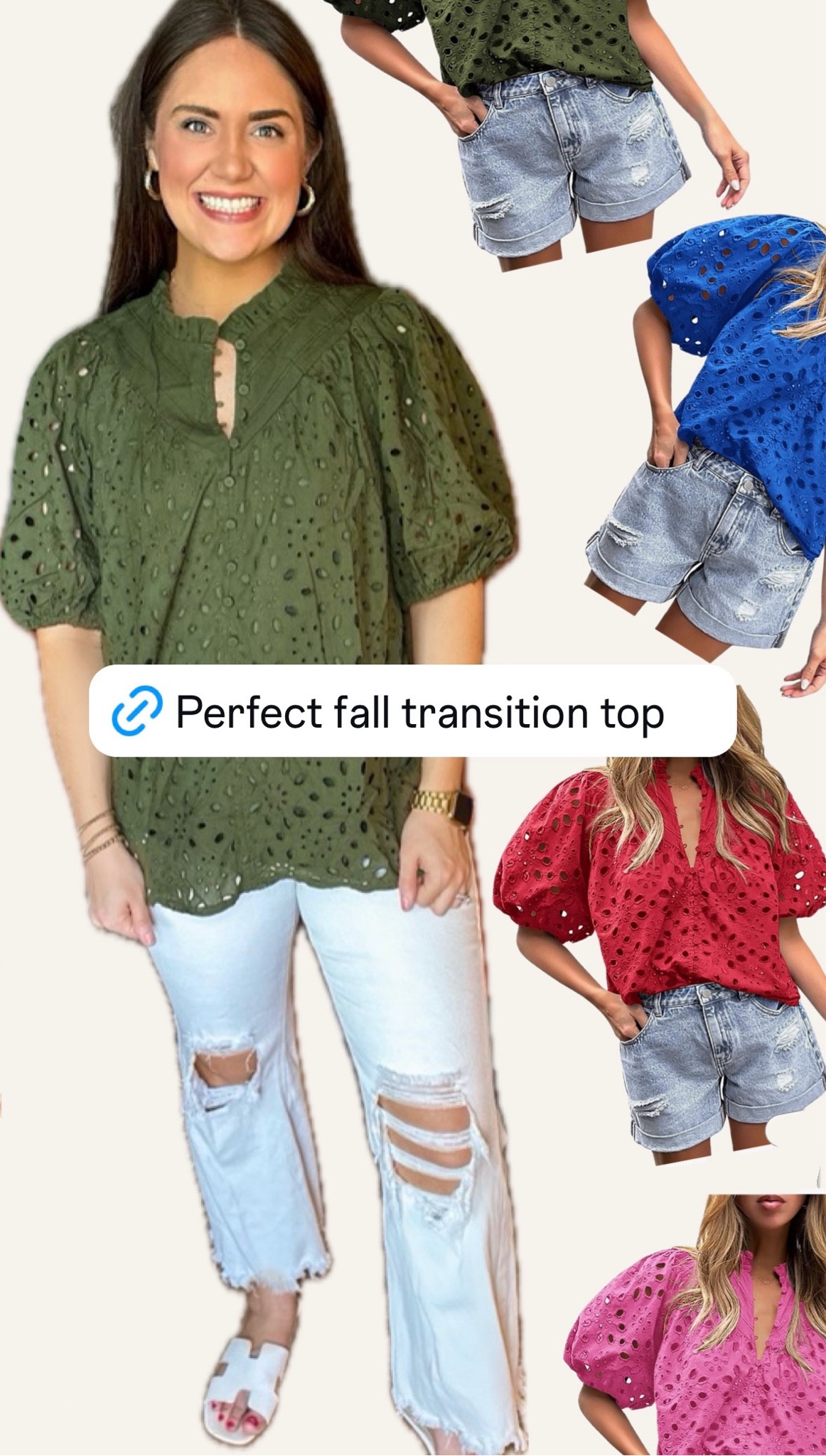 Amazon // Amazon finds // outfit // outfit inspo // ootd // fall transition top // lace eyelet top // style // fashion // trendy 

#LTKFindsUnder50 #LTKFindsUnder100 #LTKStyleTip