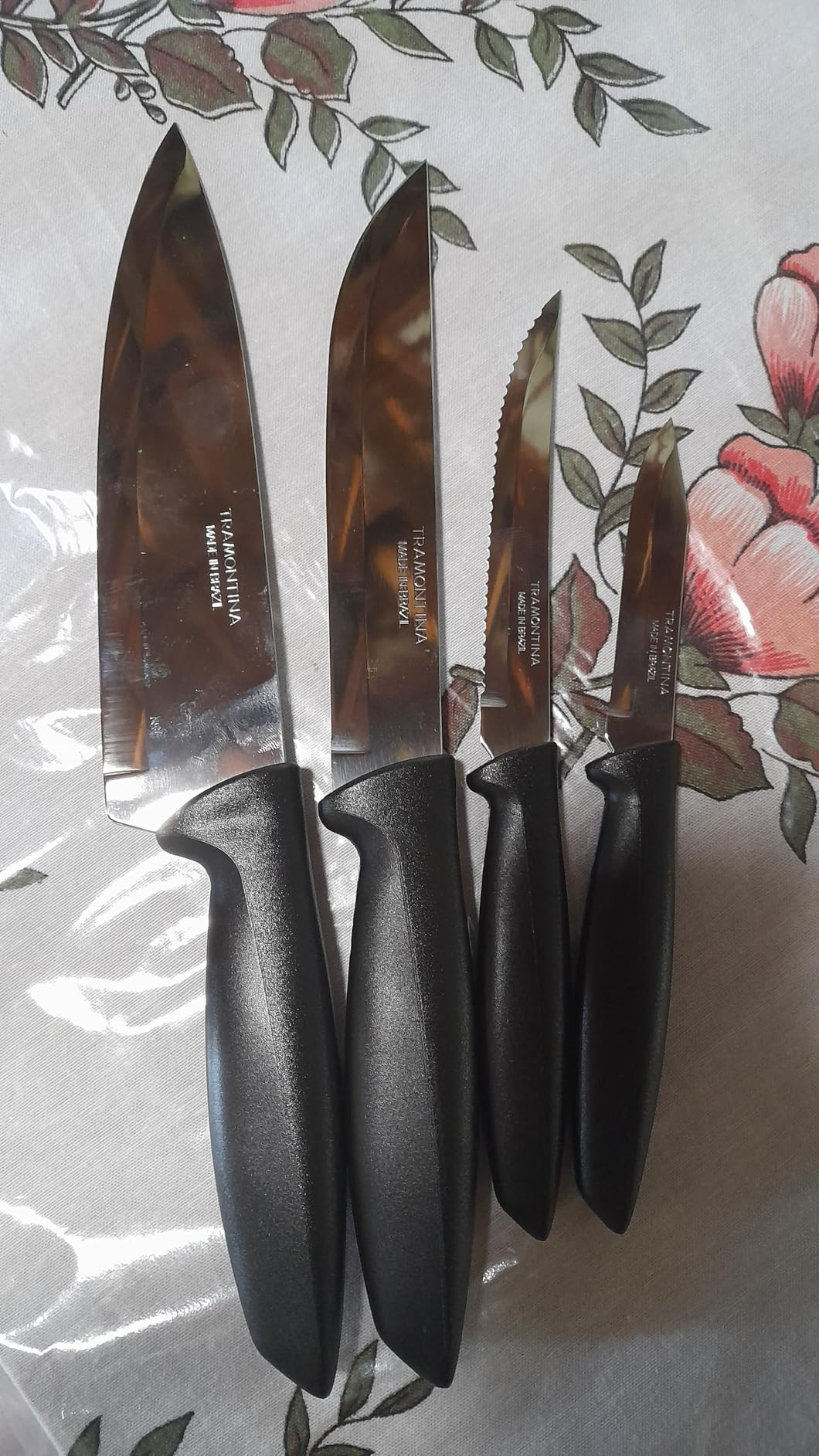 Tramontina JOGO FACAS INOX 4PC PLENUS PRE, Preto | Amazon (BR)