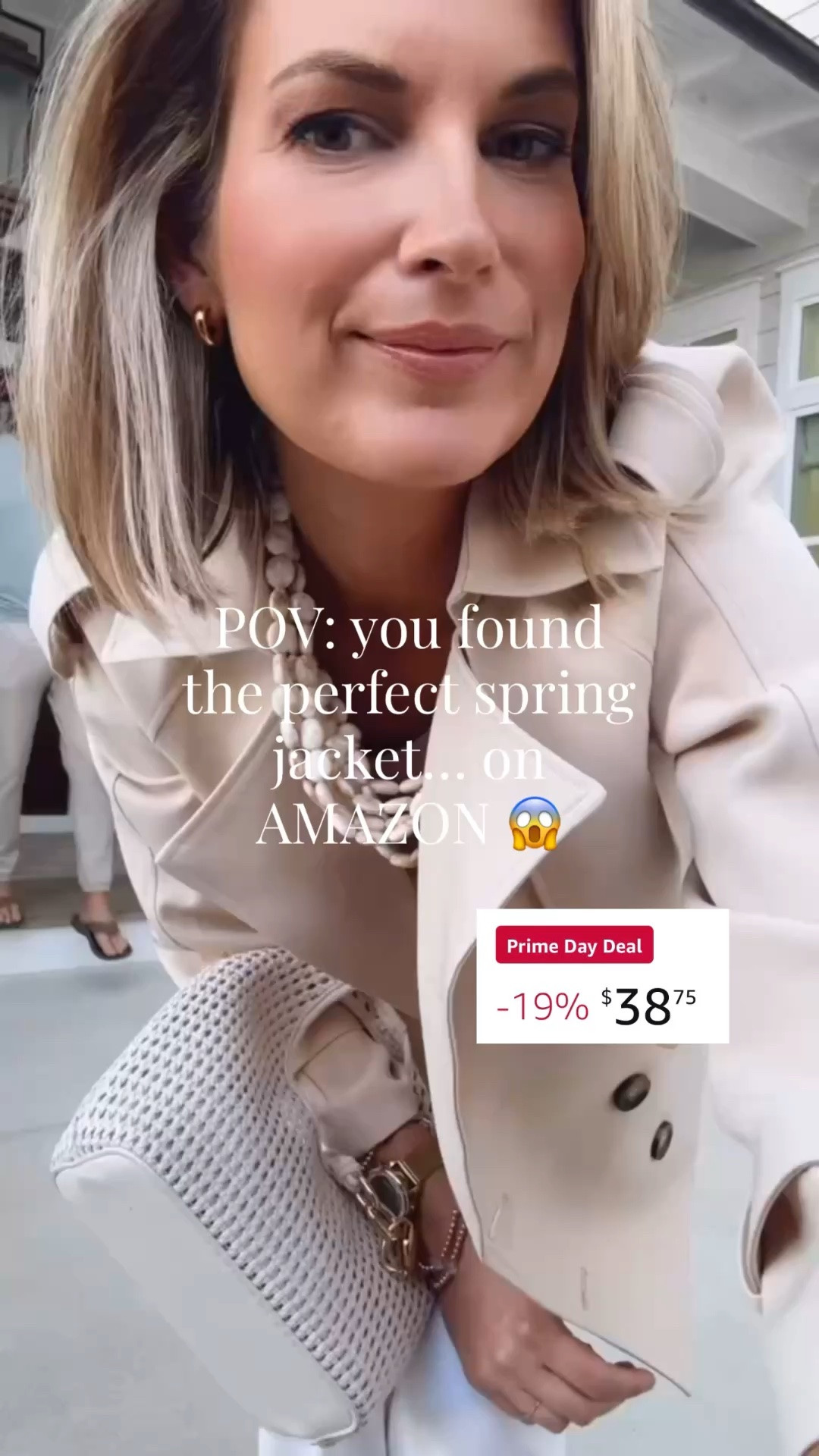 Reader favorite cropped trench! On prime day sale.  I am 5’11” wearing 27 tall white jeans. Small tops.  Shoes true to size.  Date night outfit.

#LTKSaleAlert #LTKTall #LTKOver40