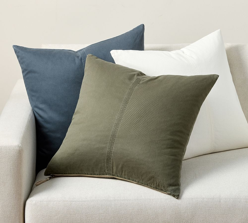 Sunwashed Twill Pillow | Pottery Barn (US)