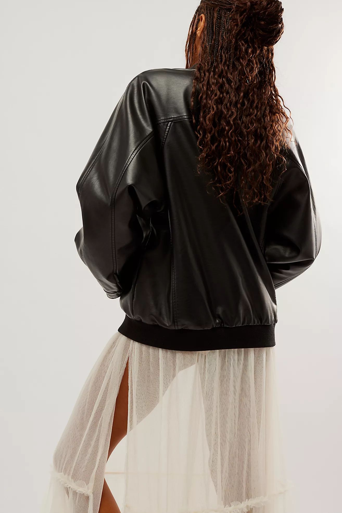 We The Free Wild Rose Vegan Leather Bomber | Free People (Global - UK&FR Excluded)