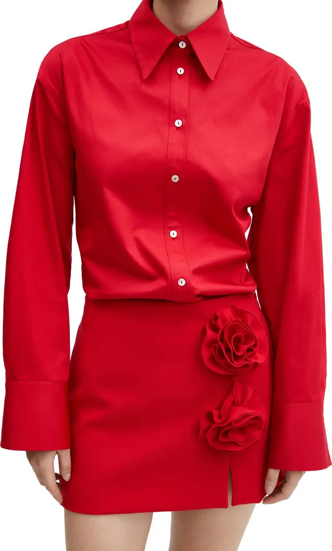 Rojiza Stretch Cotton Button-Up Shirt | Nordstrom