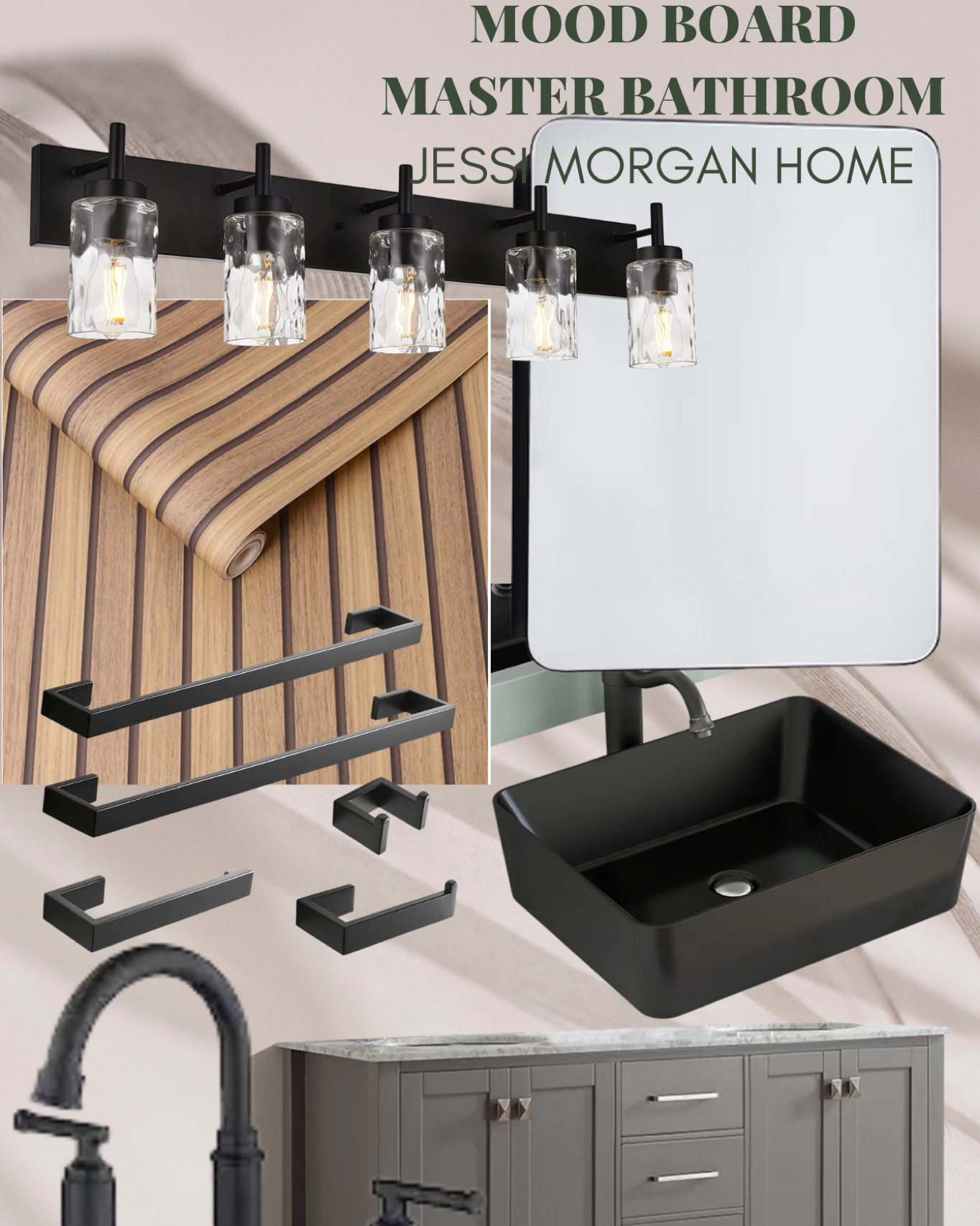 Mood board for our master bathroom!

Light fixture
Matte black
Black sink
Medicine cabinets
Vanity
Slatwall
Wallpaper
Amazon finds
Home Depot
Lowe’s

#LTKFind #LTKfamily #LTKhome