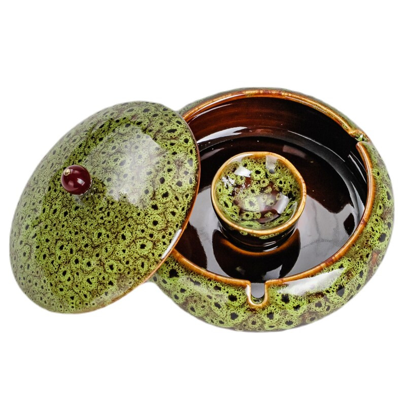 Ashtray With Lid for Outdoor Patio Ceramic Large - Etsy | Etsy (US)