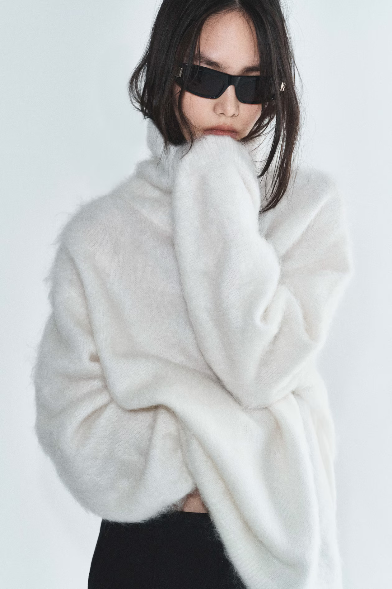 High-collar mohair-blend jumper | H&M (US + CA)