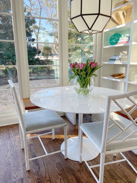I love how durable and timeless this white tulip table is! Holds up great with kids and easy to wipe clean

#LTKhome