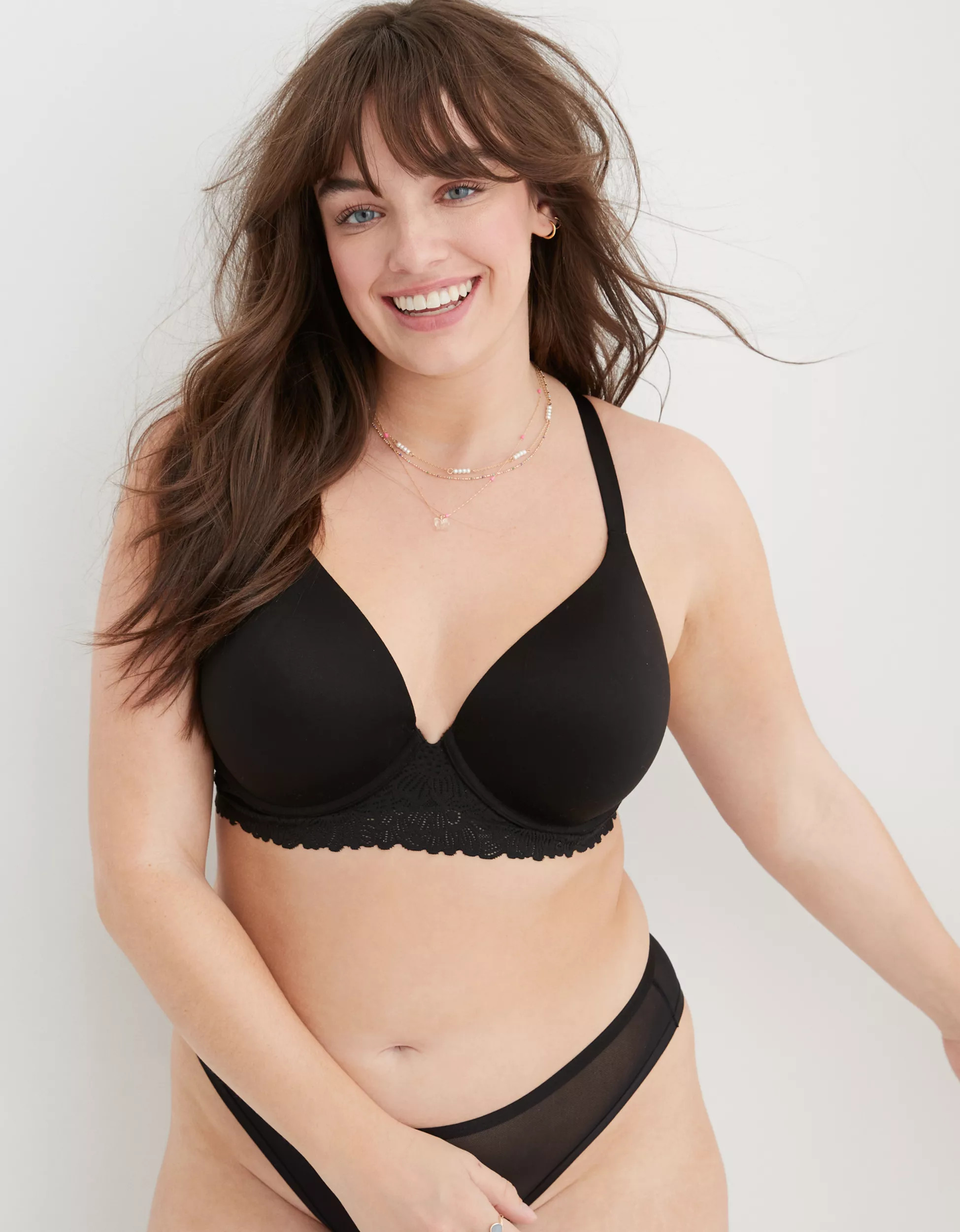 Sunnie Full Coverage Lightly Lined Bloom Lace Trim Bra | Aerie