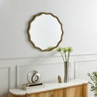 Ribbed Wavy Metal Round Wall Mirror | Dunelm (migrated)