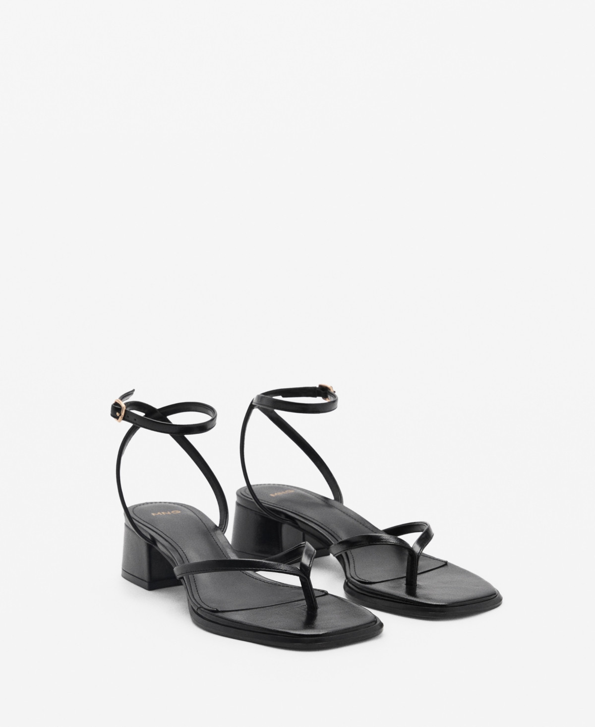 Mango Women's Strappy Heeled Sandals - Black | Macy's