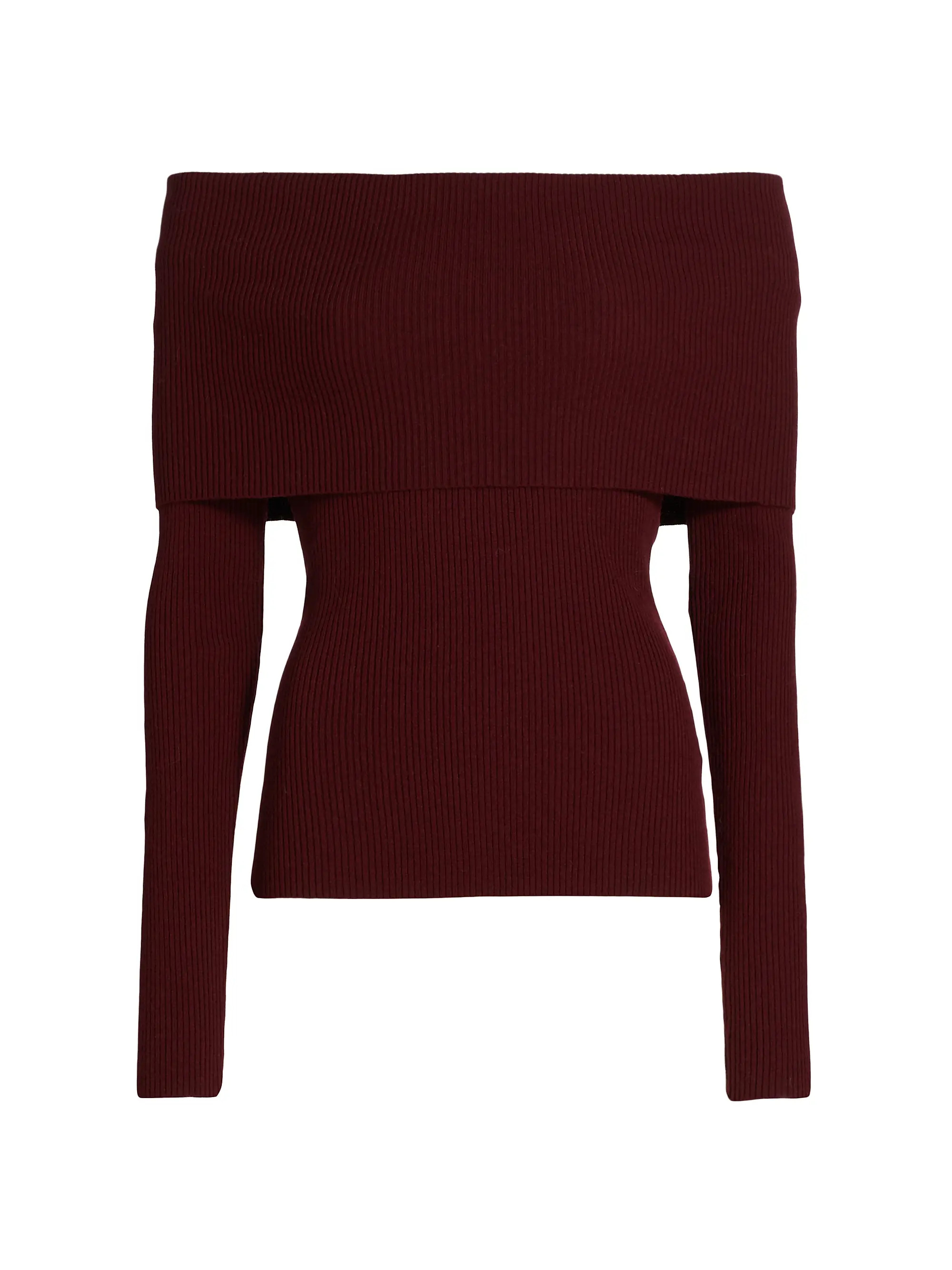 Evelyn Wool-Blend Off-The-Shoulder Sweater | Saks Fifth Avenue