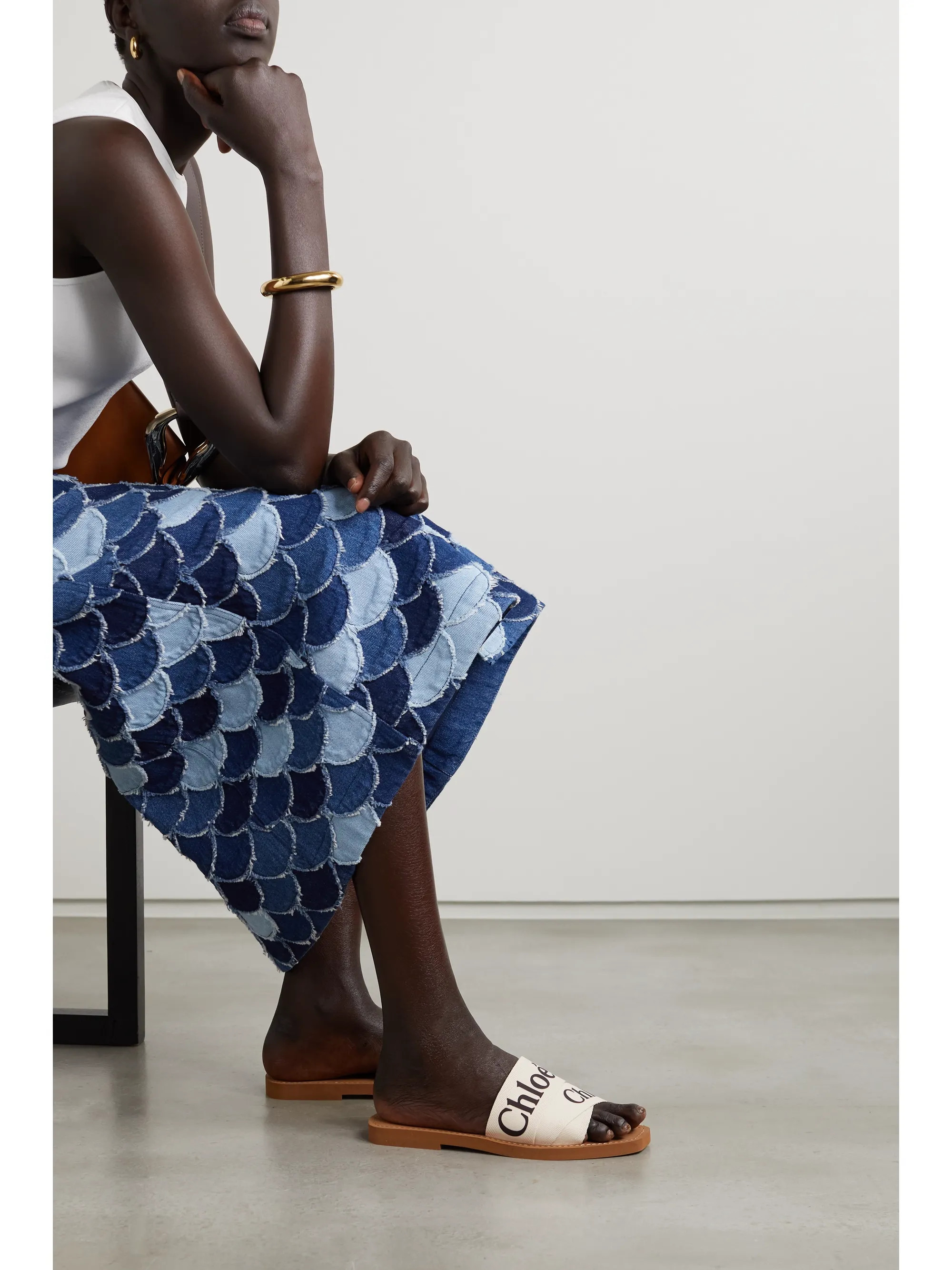 Woody logo-print canvas slides | NET-A-PORTER (US)