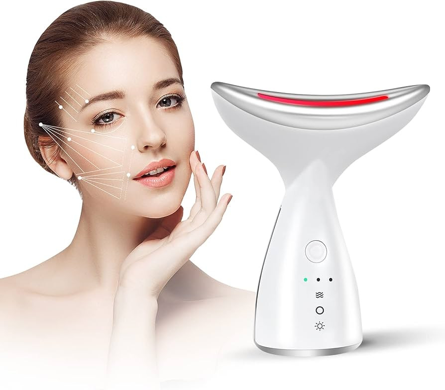 Face Massager for Skin Care Face Neck Beauty Device Neck Lifting Facial Massager Skin Tighten (Wh... | Amazon (US)