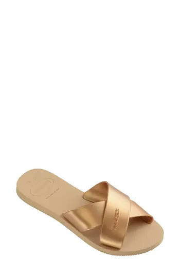 Havaianas Aqua Slide Sandal in Golden at Nordstrom Rack, Size 7 | Nordstrom Rack
