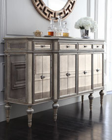Dresden Four-Door Mirrored Buffet | Horchow